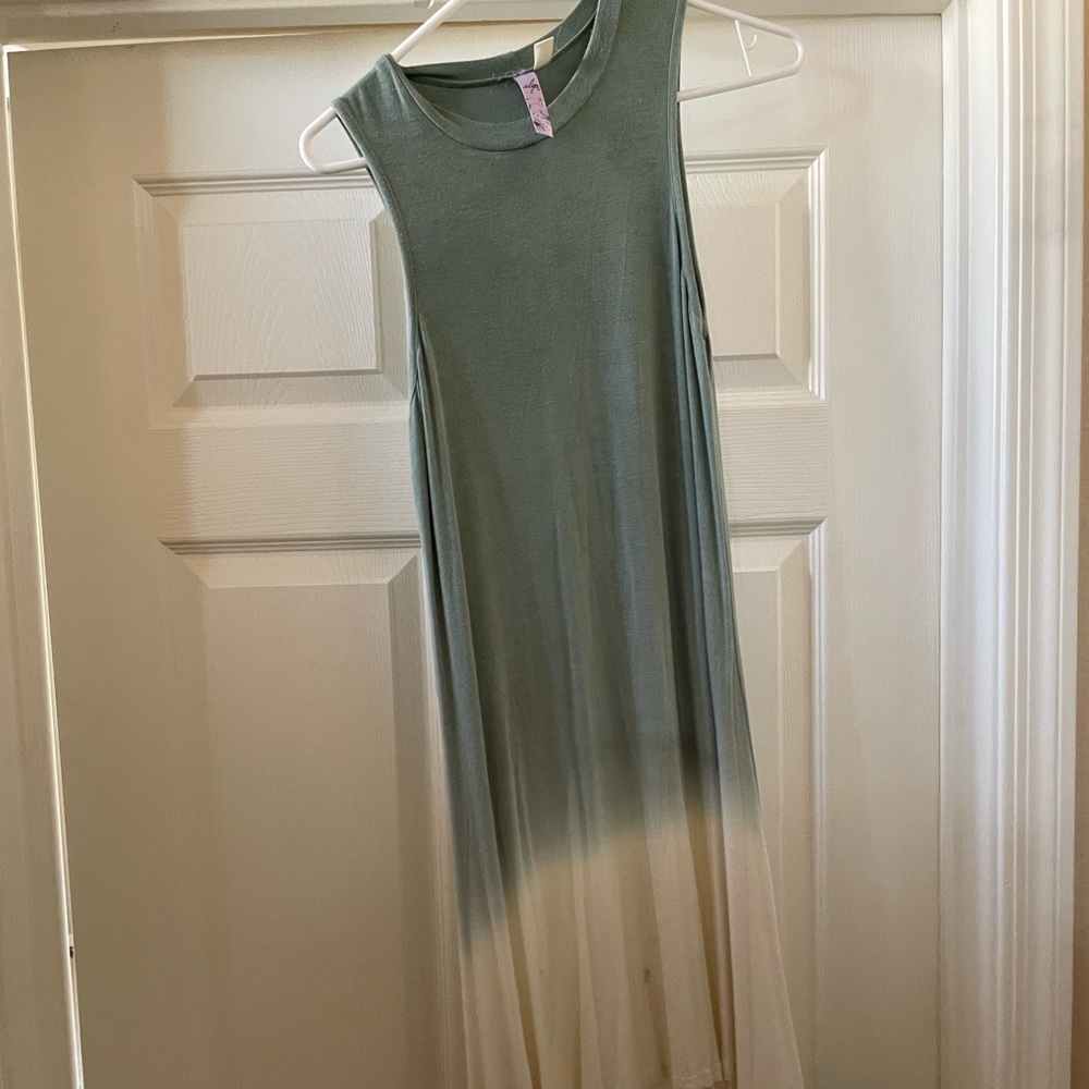 Dress, size small, white and light green